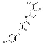 CAS 登录号：535979-60-3， 5-({[(4-溴苯氧基)乙酰基]硫代氨基甲酰}氨基)-2-氯苯甲酸