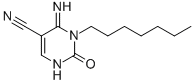 CAS#: 53608-90-5, 1-Heptyl-1,2,3,6-Tetrahydro-6-Imino-2-Oxo-5-Pyrimidinecarbonitrile