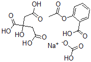 CAS#: 53663-74-4, 2-Hydroxy-1,2,3-Propanetricarboxylic acid mixt. with 2-(acetyloxy)benzoic acid and sodium hydrogen carbonate