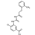 CAS#: 536977-92-1, 4-Chloro-3-({[(2-Methylphenoxy)Acetyl]Carbamothioyl}Amino)Benzoic Acid