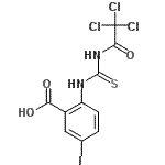 CAS 登录号：536984-63-1， 5-碘-2-{[(三氯乙酰基)硫代氨基甲酰]氨基}苯甲酸