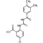 CAS#: 536987-28-7, 5-Chloro-2-{[(3,4-Dimethylbenzoyl)Carbamothioyl]Amino}Benzoic Acid
