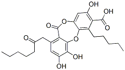 CAS#: 53899-46-0, 3,4,8-Trihydroxy-11-Oxo-1-(2-Oxoheptyl)-6-Pentyl-11H-Dibenzo[b,e][1,4]Dioxepin-7-Carboxylic Acid