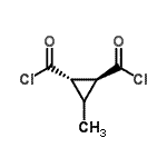 CAS 登录号：53957-06-5， (1S,2S)-3-甲基-1,2-环丙烷二羰基二氯化物