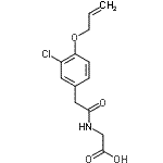 CAS 登录号：54139-62-7， N-{[4-(烯丙氧基)-3-氯苯基]乙酰基}甘氨酸