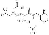 CAS 登录号：54143-56-5， N-(哌啶-2-基甲基)-2,5-二(2,2,2-三氟乙氧基)苯甲酰胺乙酸盐