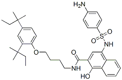 CAS 登录号：54179-19-0， 4-[[(4-氨基苯基)磺酰基]氨基]-N-[4-[2,4-二(1,1-二甲基丙基)苯氧基]丁基]-1-羟基-2-萘甲酰胺