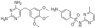 CAS#: 54242-77-2, 4-Amino-N-(4-methyl-2-pyrimidinyl)benzenesulfonamide mixt. with 5-((3,4,5-trimethoxyphenyl)meth yl)-2,4-pyrimidinediamine
