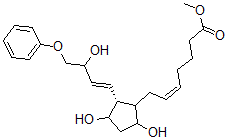 CAS 登录号：54348-08-2， (Z)-7-[(1R)-3alpha,5alpha-二羟基-2beta-[(E,R)-4-苯氧基-3-羟基-1-丁烯基]环戊烷-1alpha-基]-5-庚烯酸甲酯