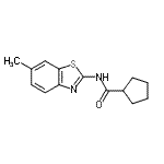 CAS#: 543693-41-0, N-(6-Methyl-1,3-Benzothiazol-2-Yl)Cyclopentanecarboxamide