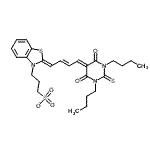 CAS#: 54444-09-6, 3-[(2Z)-2-[(2E)-4-(1,3-Dibutyl-4,6-Dioxo-2-Thioxotetrahydro-5(2H)-Pyrimidinylidene)-2-Buten-1-Ylidene]-1,3-Benzothiazol-3(2H)-Yl]-1-Propanesulfonate