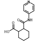 CAS 登录号：544463-02-7， 2-(4-吡啶基氨基甲酰)环己烷羧酸