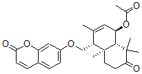 CAS 登录号：54927-86-5， [(1R,4R,4aS,8aS)-3,4a,8,8-四甲基-7-氧代-4-[(2-氧代苯并吡喃-7-基)氧基甲基]-4,5,6,8alpha-四氢-1H-萘-1-基]乙酸酯