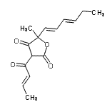 CAS 登录号：55045-15-3， 3-[(2E)-2-丁烯酰]-5-[(1E,3E)-1,3-己二烯-1-基]-5-甲基-2,4(3H,5H)-呋喃二酮