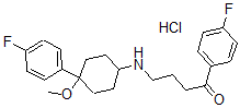 CAS 登录号:55199-71-8, 4-氟-4-((4-(4-氟苯基)-4-甲氧基环己基)氨基)苯丁酮盐酸盐