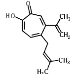 CAS#: 552-96-5, 2-Hydroxy-6-Isopropenyl-5-(3-Methyl-2-Buten-1-Yl)-2,4,6-Cycloheptatrien-1-One