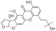 CAS#: 55256-54-7, (3aR-cis)-3a,12a-Dihydro-3a,6-dihydroxy-9-(3-hydroxy-3-methylbutyl)-4-methoxy-5H-Furo(3',2':4,5)furo(3,2-b)xanthen-5-one
