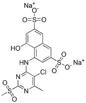 CAS#: 55329-60-7, Disodium 4-[[5-Chloro-6-Methyl-2-(Methylsulphonyl)-4-Pyrimidinyl]Amino]-5-Hydroxynaphthalene-2,7-Disulphonate