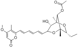CAS#: 55350-03-3, [7-Ethyl-4-Hydroxy-3-[(1E,3E,5E)-6-(4-Methoxy-3-Methyl-6-Oxopyran-2-Yl)Hexa-1,3,5-Trienyl]-1,5-Dimethyl-2,6-Dioxabicyclo[3.2.1]Octan-8-Yl] Acetate