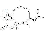 CAS 登录号：55520-20-2， (3aR,4R,6E,9R,10Z,11aR)-9-乙酰氧基-3a,4,5,8,9,11alpha-六氢-4-羟基-6,10-二甲基-3-亚甲基环癸[b]呋喃-2(3H)-酮