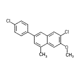 CAS#: 55614-40-9, 6-Chloro-3-(4-Chlorophenyl)-7-Methoxy-1-Methylnaphthalene