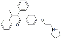 CAS#: 55620-98-9, 2,3-Diphenyl-1-[4-[2-(1-Pyrrolidinyl)Ethoxy]Phenyl]-1-Butanone