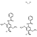 CAS 登录号:55663-99-5, 4-(苯甲酰基氨基)-2,5-二甲氧基偶氮苯氯化物-二氯锌(2:2:1)