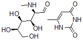 CAS 登录号:55696-52-1, 2-脱氧-2-(甲基氨基)-D-葡萄糖与 6-甲基-2,4(1H,3H)-嘧啶二酮化合物