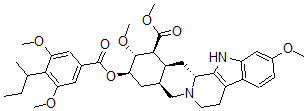CAS#: 55729-37-8, (3beta,20alpha)-11,17alpha-Dimethoxy-18beta-[[3,5-Dimethoxy-4-(Sec-Butyl)Benzoyl]Oxy]Yohimban-16beta-Carboxylic Acid Methyl Ester