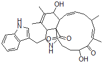 CAS#: 55945-74-9, (7S,13E,16S,17E,20S)-7,20-Dihydroxy-10-(1H-Indol-3-Yl)-16,18-Dimethyl[13]Cytochalasa-5,13,17-Triene-1,19,23-Trione
