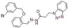 CAS#: 5595-78-8, 3-Benzotriazol-1-yl-N-[[2-[(3-bromophenyl)methoxy]phenyl]methylideneamino]propanamide