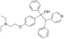 CAS 登录号：56501-75-8， 1-(4-二乙基氨基乙氧基苯基)-1,2-二(苯基)-2-(4-吡啶基)乙醇