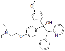 CAS#: 56501-80-5, 1-(4-Diethylaminoethoxyphenyl)-1-(4-Methoxyphenyl)-2-Phenyl-2-(2-Pyridyl)Ethanol