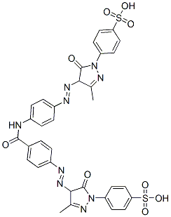 CAS#: 56670-26-9, 4-[4-[[4-[[4-[[4,5-Dihydro-3-Methyl-5-Oxo-1-(4-Sulphophenyl)-1H-Pyrazol-4-Yl]Azo]Benzoyl]Amino]Phenyl]Azo]-4,5-Dihydro-3-Methyl-5-Oxo-1H-Pyrazol-1-Yl]Benzenesulphonic Acid