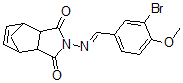 CAS 登录号：5676-01-7， 2-{[(E)-(3-溴-4-甲氧基苯基)亚甲基]氨基}-3a,4,7,7a-四氢-1H-4,7-甲桥异吲哚-1,3(2H)-二酮