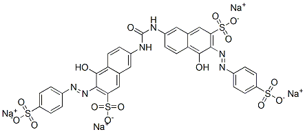 CAS 登录号：56878-33-2， 7,7'-(羰基二亚胺)二[4-羟基-3-[(4-磺酸基苯基)偶氮]萘-2-磺酸]四钠