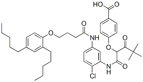 CAS#: 56912-33-5, 4-[1-[[2-Chloro-5-[4-(2,4-Dipentylphenoxy)Butanoylamino]Phenyl]Carbamoyl]-3,3-Dimethyl-2-Oxo-Butoxy]Benzoic Acid