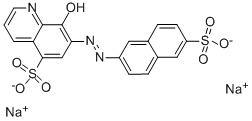 CAS 登录号：56932-43-5， 8-羟基-7-(6-磺基-2-萘基偶氮)-5-喹啉磺酸二钠盐