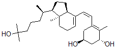 CAS 登录号：57102-09-7， 1,25-二羟基-前维生素 D(3)