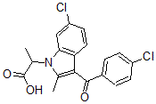CAS 登录号：57329-97-2， 3-(4-氯苯甲酰基)-6-氯-alpha,2-二甲基-1H-吲哚-1-乙酸