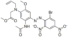 CAS 登录号：57414-26-3， N-[5-(乙酰氨基)-4-[(2-溴-4,6-二硝基苯基)偶氮]-2-甲氧基苯基]-N-烯丙基甘氨酸甲酯