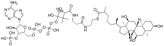 CAS#: 57458-60-3, (3a,5b,7a,12a)-3,7,12-Trihydroxy-Cholestane-26-thioic acid S-ester with coenzyme A