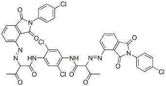 CAS#: 57532-29-3, N,N'-(2,5-Dichloro-1,4-Phenylene)Bis[2-[[2-(4-Chlorophenyl)-2,3-Dihydro-1,3-Dioxo-1H-Isoindol-4-Yl]Azo]-3-Oxobutyramide]