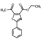 CAS 登录号：57560-93-7， 乙基5-乙酰基-2-苯基-1,3-噻唑-4-羧酸酯