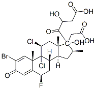 CAS#: 57781-61-0, 2-Bromo-9,11beta-Dichloro-6beta-Fluoro-17,21-Dihydroxy-16beta-Methylpregna-1,4-Diene-3,20-Dione 17,21-Di(Acetate)