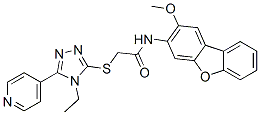 CAS#: 578001-72-6, 2-[[4-Ethyl-5-(Pyridin-4-Yl)-4H-1,2,4-Triazol-3-Yl]Thio]-N-(2-Methoxy-3-Dibenzofuranyl)-Acetamide