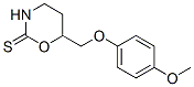 CAS 登录号:57841-14-2, 3,4,5,6-四氢-6-(4-甲氧基苯氧基甲基)-2H-1,3-恶嗪-2-硫酮