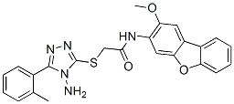 CAS#: 578762-73-9, 2-[[4-Amino-5-(2-Methylphenyl)-4H-1,2,4-Triazol-3-Yl]Thio]-N-(2-Methoxy-3-Dibenzofuranyl)-Acetamide