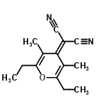 CAS 登录号：582297-82-3， (2,6-二乙基-3,5-二甲基-4H-吡喃-4-亚基)丙二腈