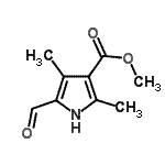 CAS 登录号：58298-68-3， 甲基5-甲酰基-2,4-二甲基-1H-吡咯-3-羧酸酯